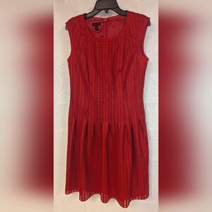 Escada Red Textured A-Line Dress Sz. US 10